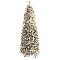 Árvore de Natal SHareconn 213 cm Slim com Luzes e Galhos Nevados Árvore de Natal SHareconn 213 cm Slim com Luzes e Galhos Nevados