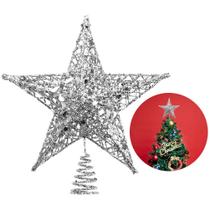 Árvore de Natal Star Topper Nyicey Glittered 5 Point Star 20cm