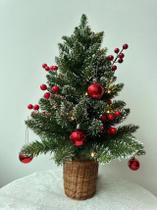 Árvore de Natal Taokftly Mini 60cm verde com neve +5 anos