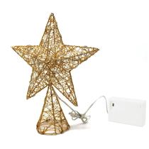 Árvore de Natal Top Star CVHOMEDECO Gold com LED branco quente