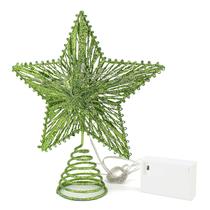 Árvore de Natal Top Star CVHOMEDECO Green Glittered 3D