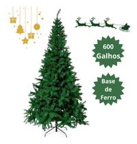 Arvore De Natal Tradicional 2,1 Mts 600 Galhos Bem Cheia Cor Verde