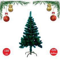 Árvore De Natal Tradicional Verde Pinheiro Cheia Base Ferro 120cm 220 Galhos