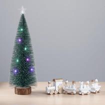 Arvore De Natal + Trem Enfeite Mesa Presente Led Decoração