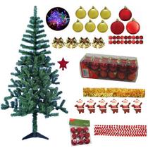 Árvore De Natal Verde 1,80m 320 Galhos Decorada Com Enfeites 91 Itens Pisca 110v