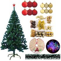Árvore De Natal Verde 320 Galhos 1,50m 75 Enfeite Pisca Pisca Led 220v Árvore De Natal Verde 320 Galhos 1,50m 75 Enfeite Pisca Pisca Led 220v