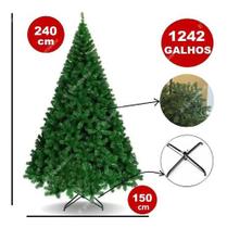 Arvore De Natal Verde Gigante Luxo 2,40m C/1242 Galhos