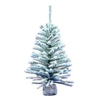 Árvore de Natal Vickerman 18 Flocked Mini Base em Madeira de Pinho