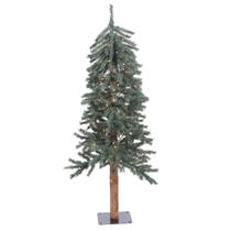 Árvore de Natal Vickerman 4' Natural Bark Alpine com luzes LED