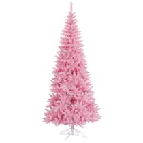 Árvore de Natal Vickerman Pink Fir Slim 1,4 m com 200 LED Árvore de Natal Vickerman Pink Fir Slim 1,4 m com 200 LED