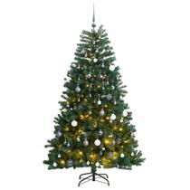 Árvore de Natal vidaXL Artificial com dobradiça c/ 300 LEDs 210cm