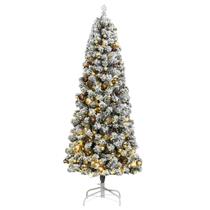 Árvore de Natal vidaXL Artificial com dobradiça c/ 300 LEDs 210cm Árvore de Natal vidaXL Artificial com dobradiça c/ 300 LEDs 210cm