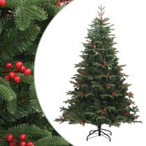 Árvore de Natal vidaXL com dobradiça artificial 180 cm verde com suporte Árvore de Natal vidaXL com dobradiça artificial 180 cm verde com suporte