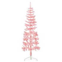 Árvore de Natal vidaXL Slim Artificial Half 4 pés de PVC rosa Árvore de Natal vidaXL Slim Artificial Half 4 pés de PVC rosa