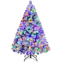 Árvore de Natal Yaheetech 1,4 m com 100 luzes LED multicoloridas Árvore de Natal Yaheetech 1,4 m com 100 luzes LED multicoloridas