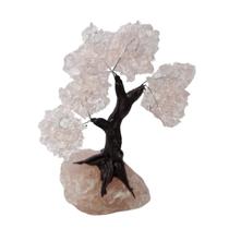 Árvore De Pedra Natural Quartzo Rosa Cascalho