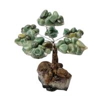 Árvore de Pedra Quartzo Verde Rolada Presente e Decoração Árvore de Pedra Quartzo Verde Rolada Presente e Decoração