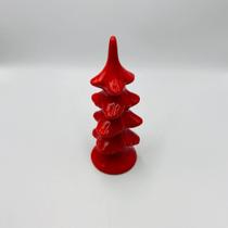 Árvore Decorativa de Natal Vermelha 7x7x19,5cm- Luiz Salvador