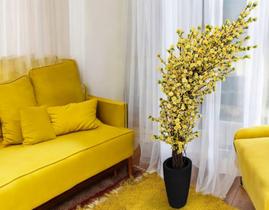 Arvore decorativa Flores de Cerejeira 2 Mt Amarelo