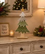 Arvore Decorativa Pinheiro Natalino em Feltro - 54cm Arvore Decorativa Pinheiro Natalino em Feltro - 54cm