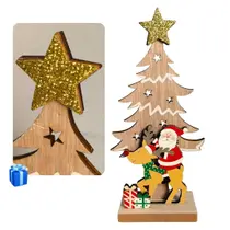 Arvore Do Desejo Natal Decorativa Mesa Glitter Enfeite Casa 18Cm presente pinheiro