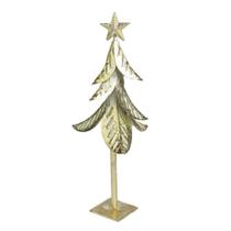Árvore dourada e branca 13cm - Natal - Tok da Casa
