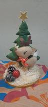 Árvore e Rena Natalinas em Feltro 24 cm (Artesanal) Árvore e Rena Natalinas em Feltro 24 cm (Artesanal)