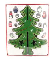 Árvore Enfeite de Natal Madeira 3D e Pingentes 18x14CM Pequena Árvore Enfeite de Natal Madeira 3D e Pingentes 18x14CM Pequena