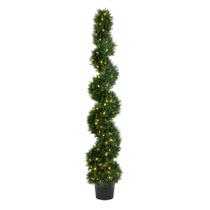 Árvore espiral de topiaria de cedro artificial Vickerman 183 cm LED