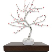 Arvore Luminaria de Mesa Abajur Decorativo Usb 60 Led Formato de Coração Inspiada na Suiça - 123Útil