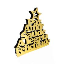 Árvore Mdf Decoryou Ref 339 Ouro Espelhado 30,5x30cm