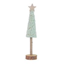 Árvore Mini Enfeite Natalino Peluciada Verde Estrela 28cm Árvore Mini Enfeite Natalino Peluciada Verde Estrela 28cm