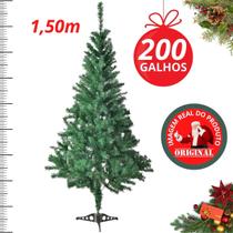 Árvore Natal 1,5 Metros Grande Pinheiro Verde 200 Galhos Natal