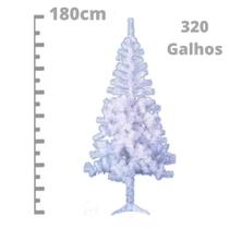 Arvore Natal 180cm 320 Galhos Branca Decoração Pinheiro - Rio Master