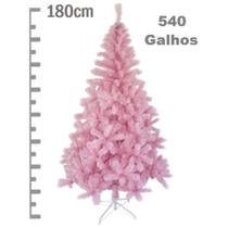 Árvore Natal 180cm 540 Galhos Decoração Pinheiro Rosa