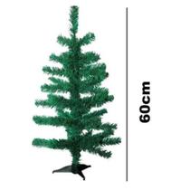 Árvore Natal 60cm 50 Galhos Verde Nevada Decoração Pinheiro