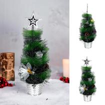 Árvore Natal De Mesa Decoração Luxo C/Enfeite Estrela 43cm Árvore Natal De Mesa Decoração Luxo C/Enfeite Estrela 43cm