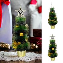 Árvore Natal De Mesa Decoração Luxo C/Enfeite Estrela 43cm - TOP NATAL