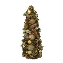 Árvore Natal De Mesa Média Dourada Decorada 52cm Enfeite Casa Sala Quarto Escritório Consultório Rack Estante Aparador Pinha Enfeitada Papai Noel Luxo Árvore Natal De Mesa Média Dourada Decorada 52cm Enfeite Casa Sala Quarto Escritório Consultório Rack Estante Aparador Pinha Enfeitada Papai Noel Luxo