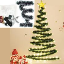 Árvore Natal De Parede 100 Lâmpadas LEDs Enfeite De 9m 220v