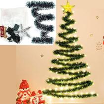 Árvore Natal De Parede 100 Lâmpadas Leds Enfeite De 9m 220v