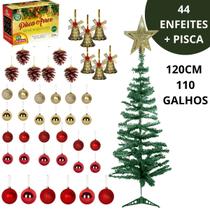 Árvore Natal Decorada Completa 120cm Pisca Led - Vai de Tech