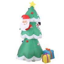 Arvore Natal Inflavel Papai Noel Natalina Luz Led Presentes Enfeite Loja Shopping Casa Comercio Festa Fim de Ano Aniversario Comemoraçao Merry Christi