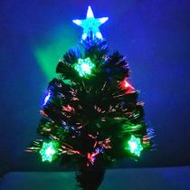 Árvore Natal Leds E Fibra Óptica 60cm Bivolt Pisca Em Cores - Wincy