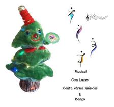 Árvore Natal Luxo Brinquedo Musical Com Luzes Canta E Dança