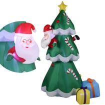 Arvore Natal Natalina Inflavel Papai Noel Luz Led Loja Comercio Shopping Casa Decoraçao Festa Evento Comemoraçao Fim de Ano Merry Christimas Advento
