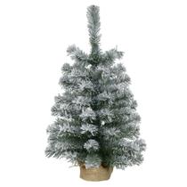 Arvore Natal Nevada Com Base Juta Com 68 Tips Verde 60cm