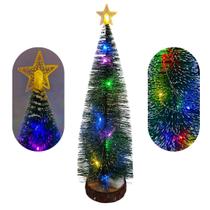 Arvore natal pinheiro enfeite presente mesa led decoração luz 28Cm Arvore natal pinheiro enfeite presente mesa led decoração luz 28Cm