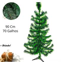 Árvore Natal Pinheiro Verde 90 Cm - 70 Galhos