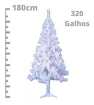Árvore Natal Prática Branca 180cm - Fácil Montagem - Shopbr